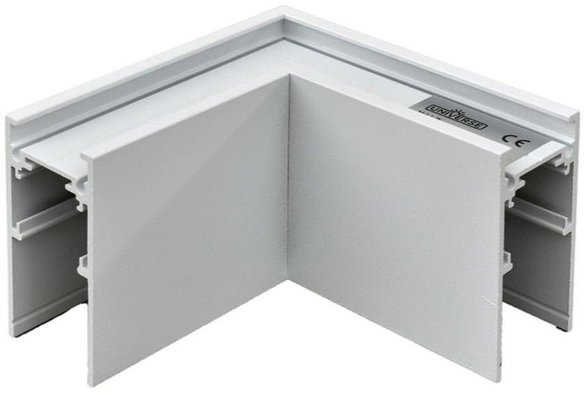 Γωνία Οριζόντια 2-U014311 Μαγνητικής Ράγας 8x5,2x8cm 48V Standard White Universe