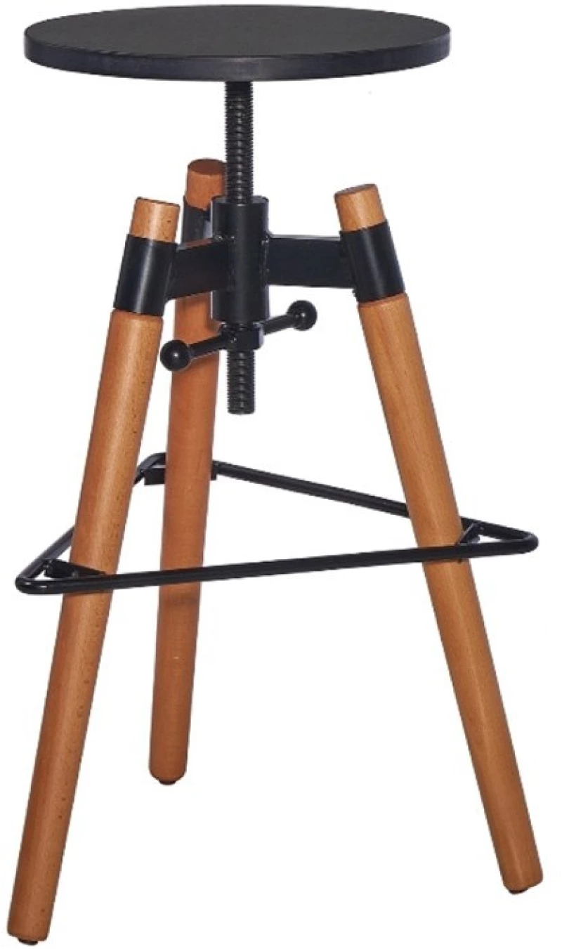 Σκαμπό Μπαρ Oldy/W 02-00-0655 44x44x83cm Oak-Black
