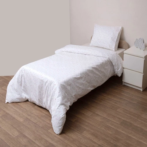 Παπλωματοθήκη Παιδική Ρέα (Σετ 2τμχ) White Viopros Single 160x240cm 100% Βαμβάκι