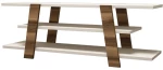 Έπιπλο Τηλεόρασης Flower 845HCT3039 120x33,6x42cm Walnut-Cream