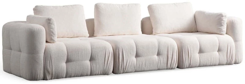Καναπές Τριθέσιος Amaris 560ARE4141 290x100x65cm White