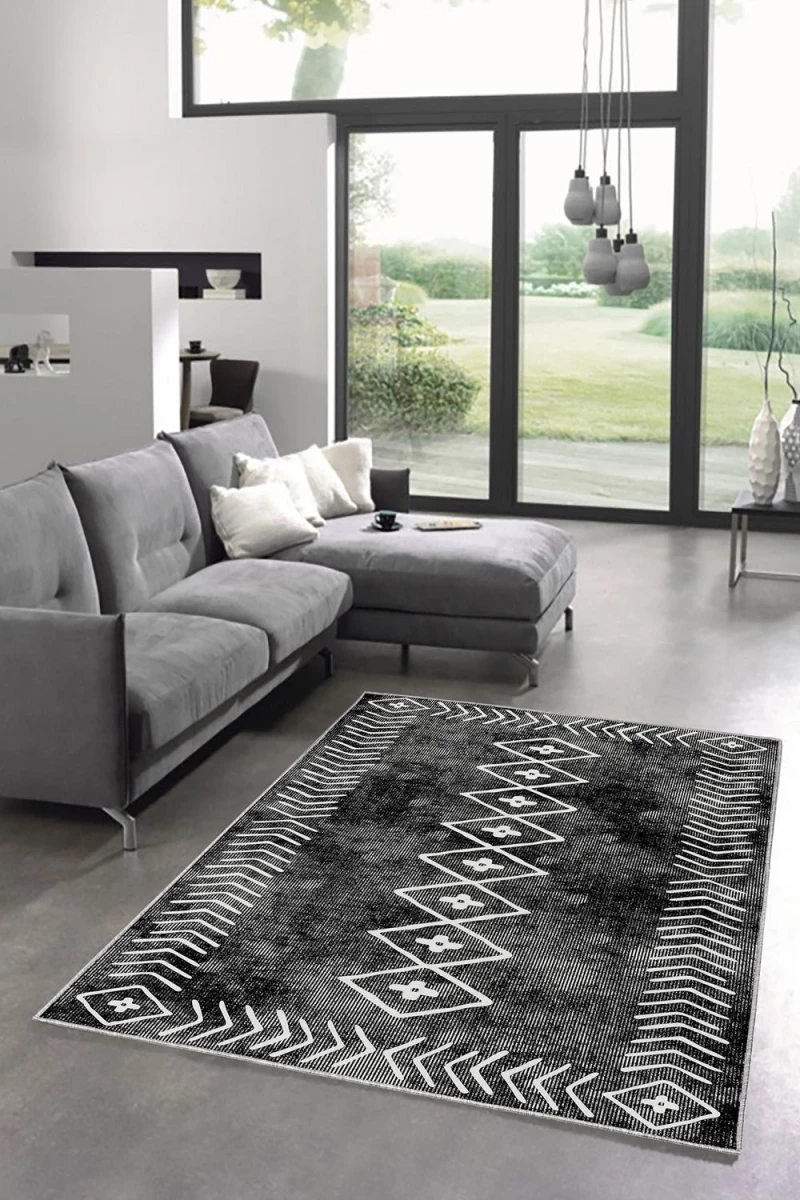 Χαλί W1050 213HFT1456 Black-White Conceptum Hypnose 80X120cm