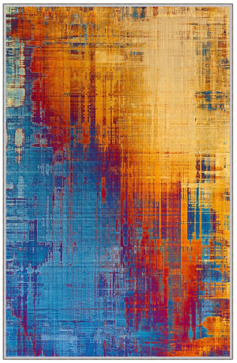 Χαλί Hmnt81 571HFT1667 Blue-Yellow-Red Conceptum Hypnose 80X150cm