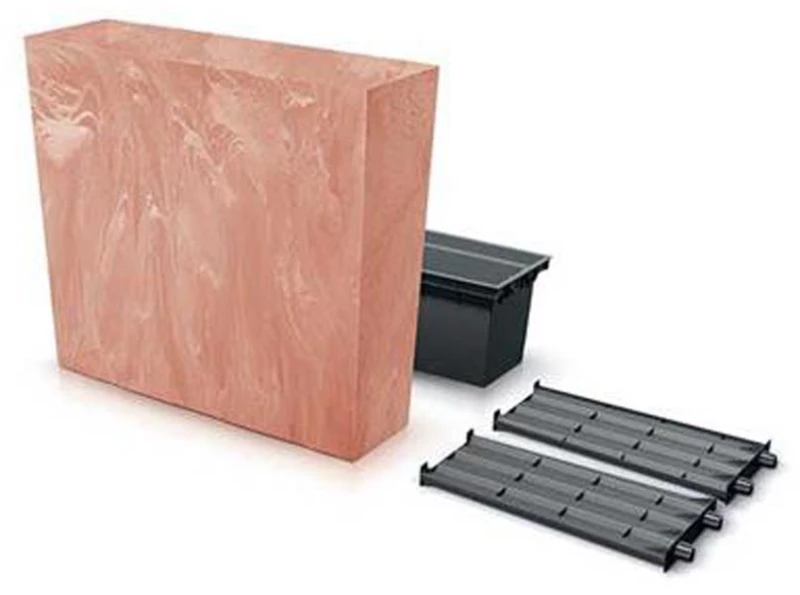 Ζαρτινιέρα terracotta beton effect Y49,8x58x18εκ.