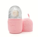 Set Ρολό Πάγου Face Ice Roller Cube + Αυθεντικό Gua Sha Ροζ Χαλαζία