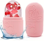 Set Ρολό Πάγου Face Ice Roller Cube + Αυθεντικό Gua Sha Ροζ Χαλαζία