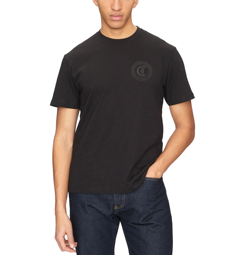 JUST CAVALLI LOGO T-SHIRT MEN JUST CAVALLI ΜΑΥΡΟ (OAHT01-PM601-CJ500-899)
