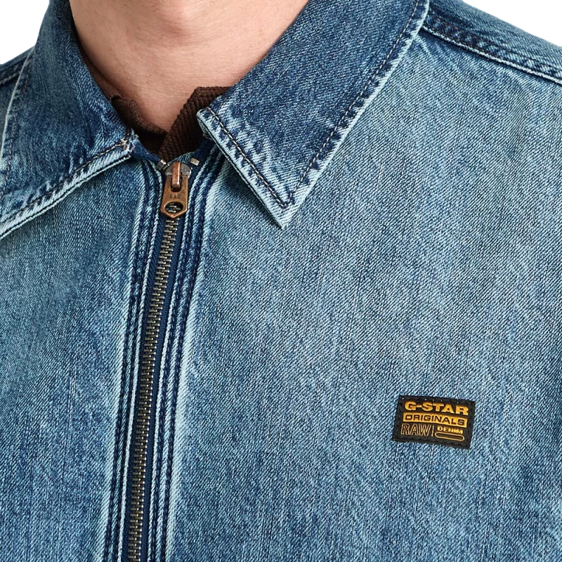 G-STAR RAW DENIM LONG POCKET REGULAR FIT JACKET MEN G-STAR RAW ΜΠΛΕ (D26335-D536-H136)