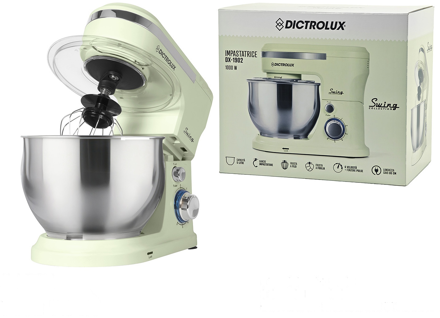 Μίξερ Ζύμης Verde 1000W 5L