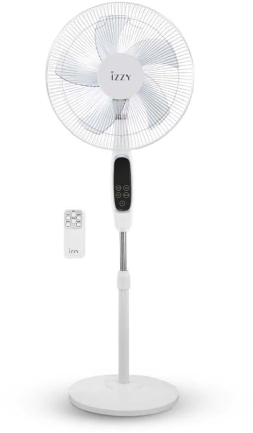 Izzy IZ-9042 Ανεμιστήρας Δαπέδου 40εκ / 70W με Τηλεχειριστήριο Λευκός