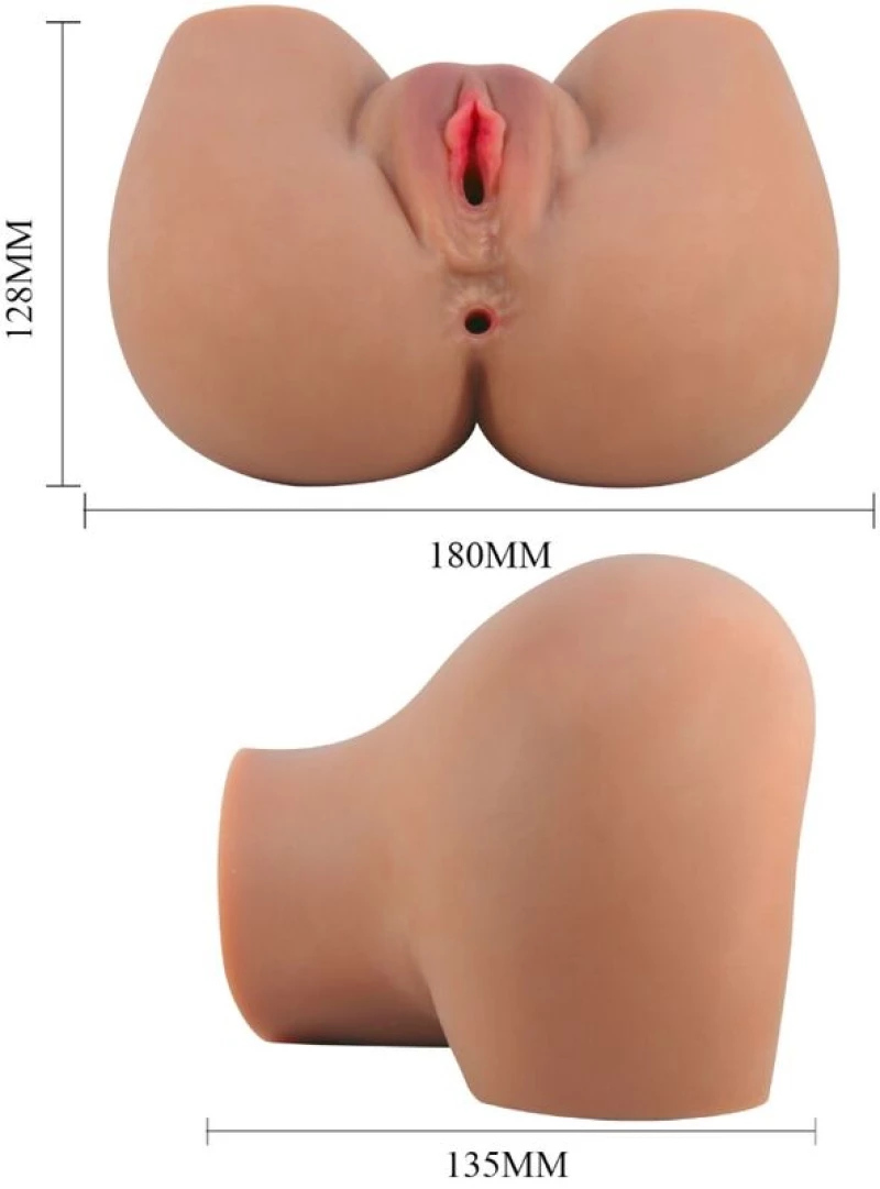 CRAZY BULL - MILA VIBRATOR BUTT WITH REALISTIC VAGINA AND ANUS FLESH CONTROL REMOTO