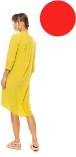 Γυναικείο Beachdress Pink Label -  Φόρεμα - Κόκκινο - Regular Fit - Viscose