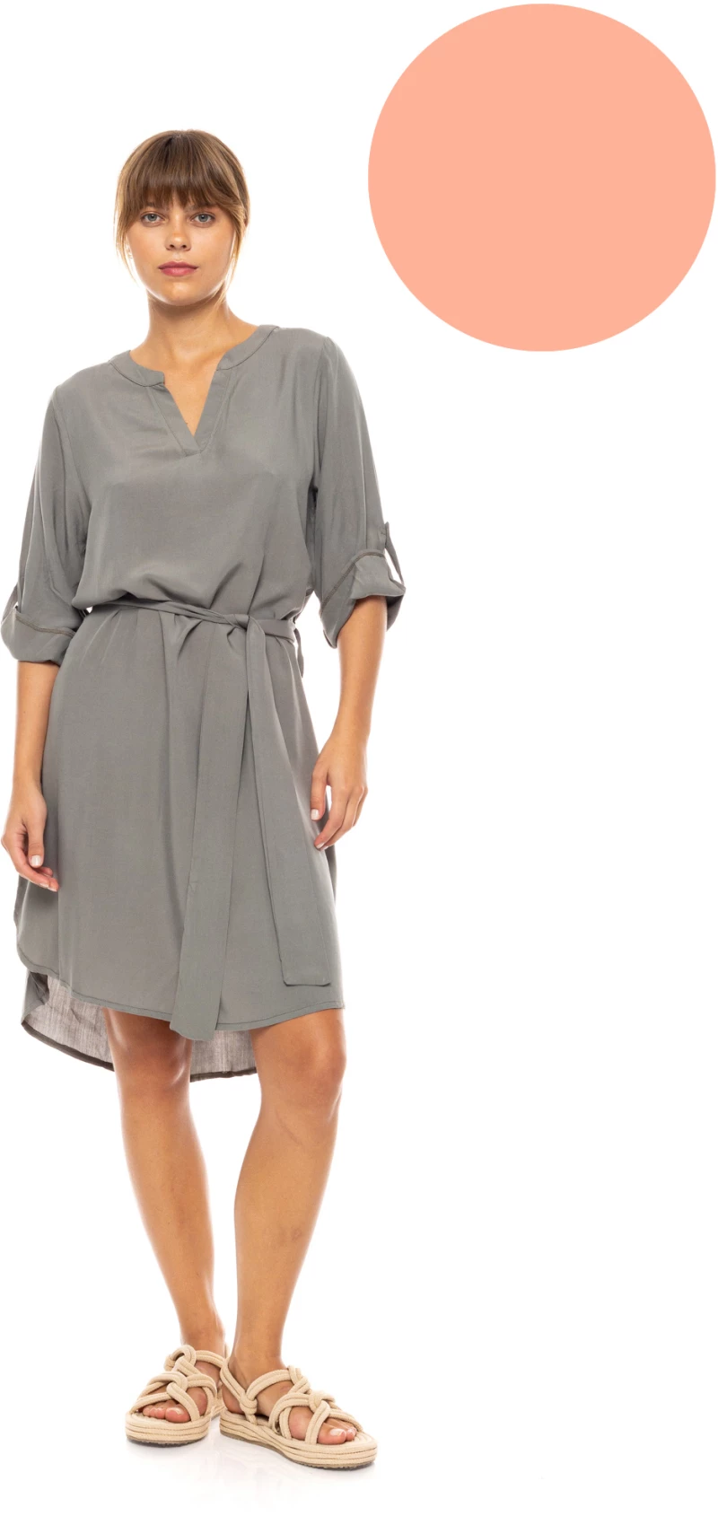 Γυναικείο Beachdress Pink Label - Φόρεμα - Salmon - Regular Fit - Viscose