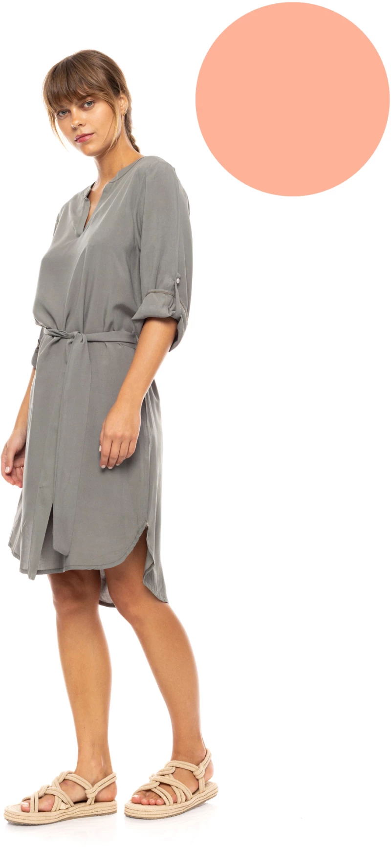 Γυναικείο Beachdress Pink Label - Φόρεμα - Salmon - Regular Fit - Viscose