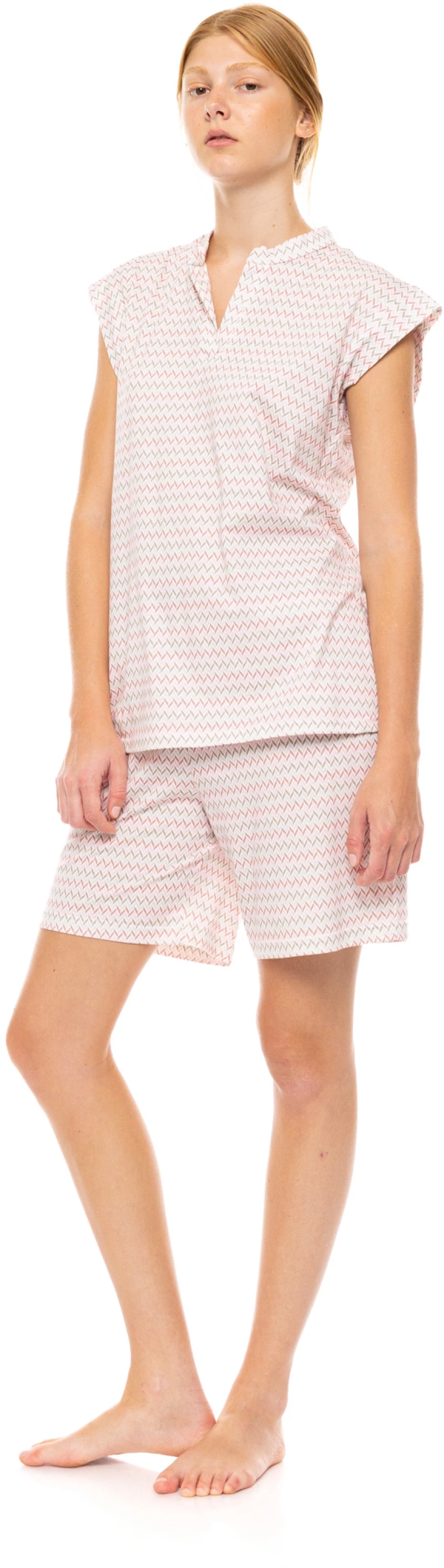Γυναικεία Πυτζάμα Σορτς Pink Label -  SHORTS SUNSET GEO - Cotton