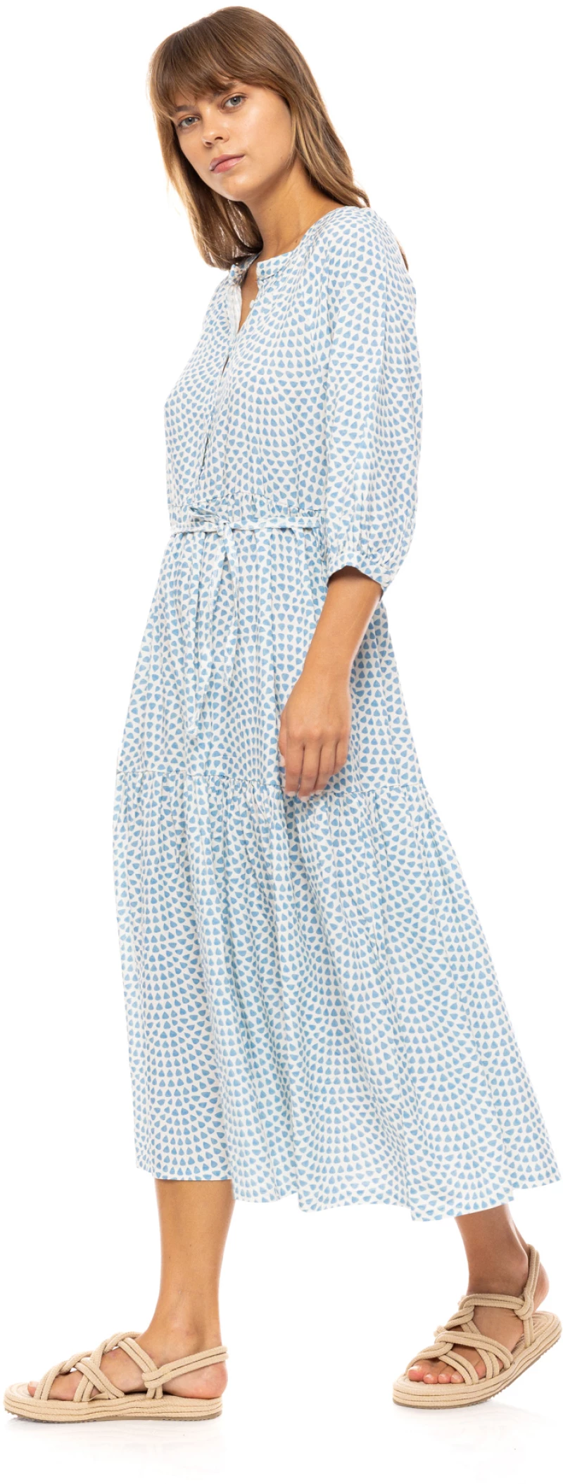 Γυναικείο beachwear  Pink Label - LONG VISTA BLUE & CREAM - Viscose