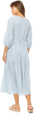 Γυναικείο beachwear  Pink Label - LONG VISTA BLUE & CREAM - Viscose