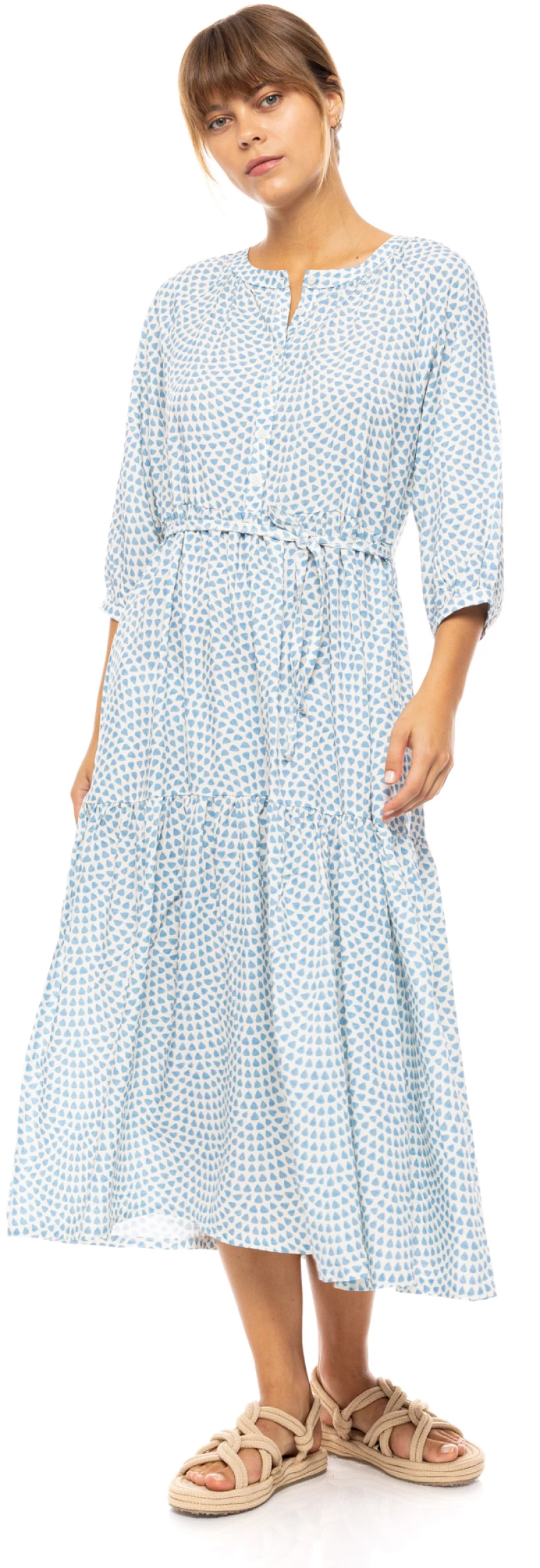 Γυναικείο beachwear  Pink Label - LONG VISTA BLUE & CREAM - Viscose