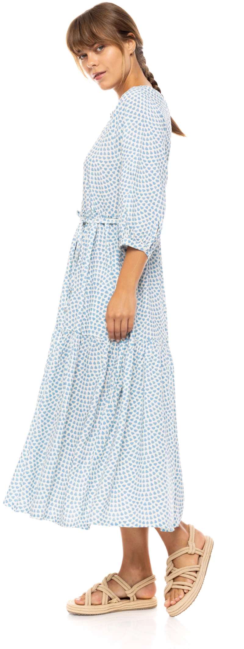 Γυναικείο beachwear  Pink Label - LONG VISTA BLUE & CREAM - Viscose