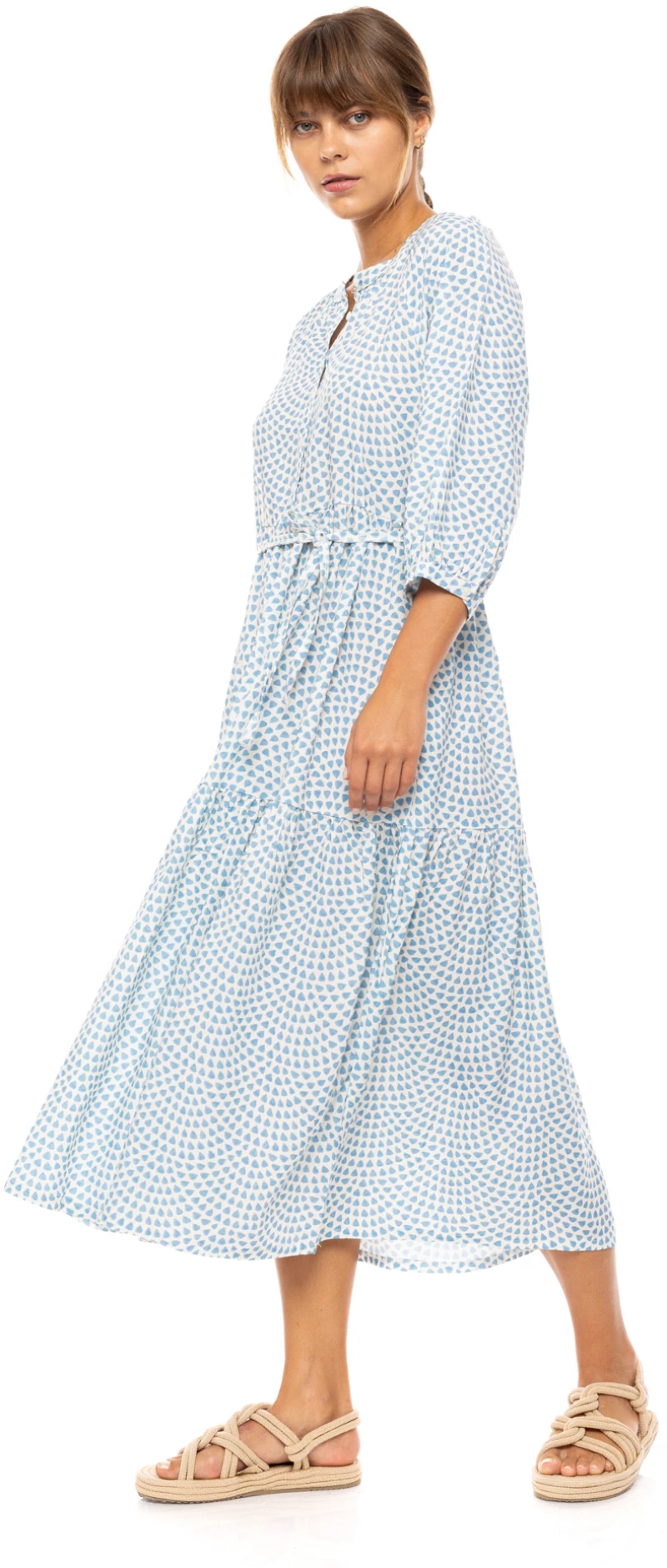 Γυναικείο beachwear  Pink Label - LONG VISTA BLUE & CREAM - Viscose