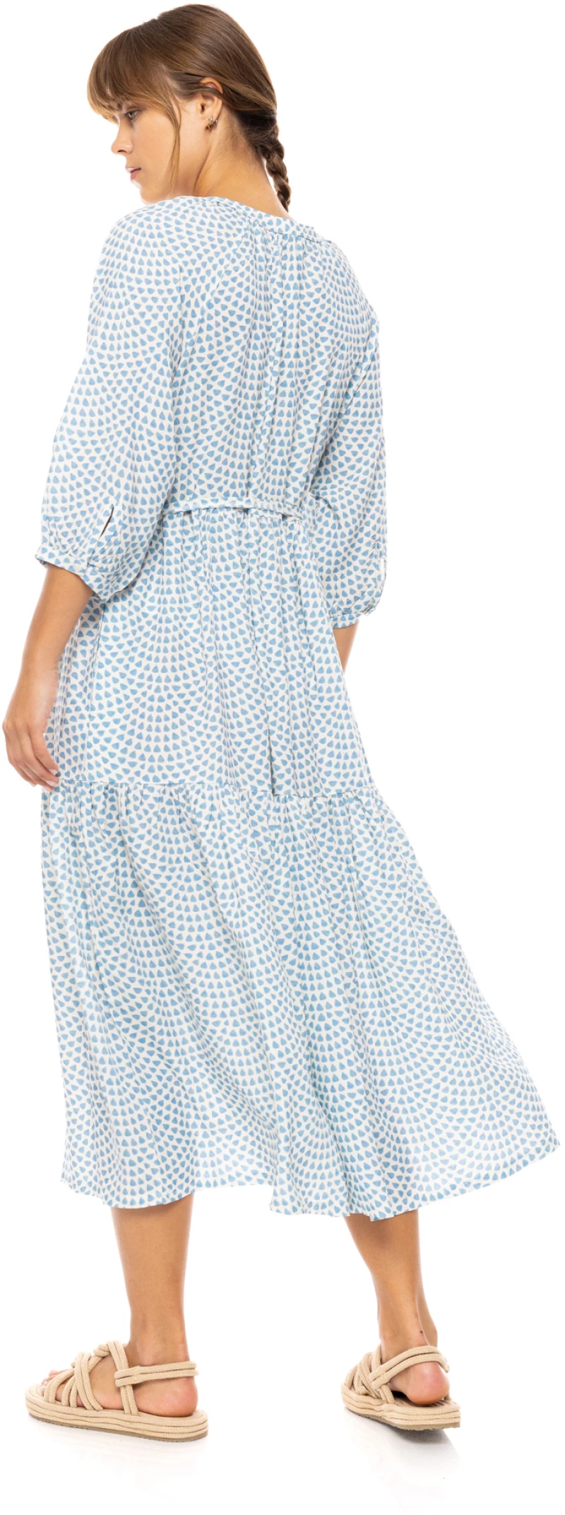 Γυναικείο beachwear  Pink Label - LONG VISTA BLUE & CREAM - Viscose