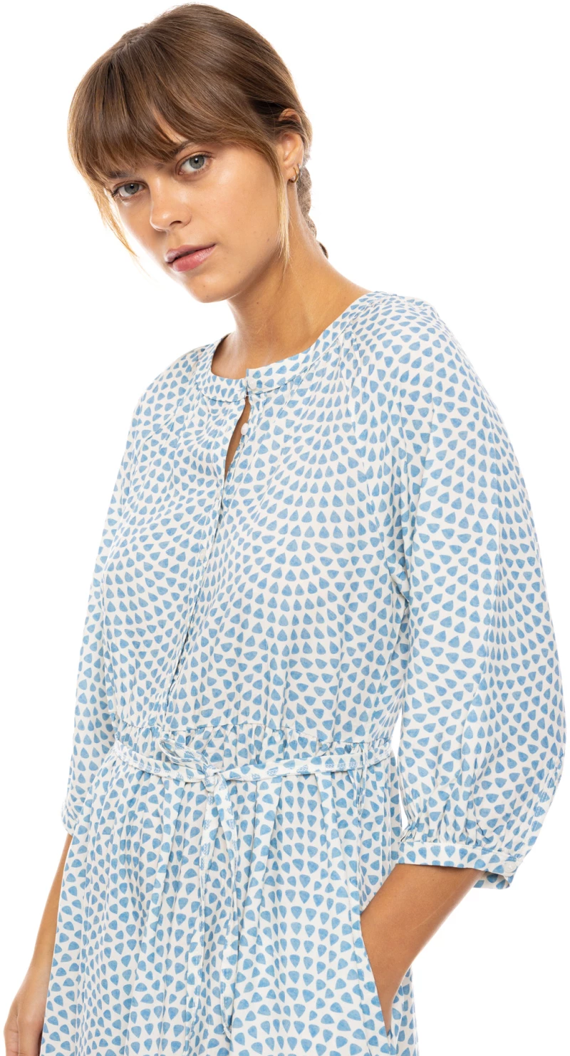 Γυναικείο beachwear  Pink Label - LONG VISTA BLUE & CREAM - Viscose