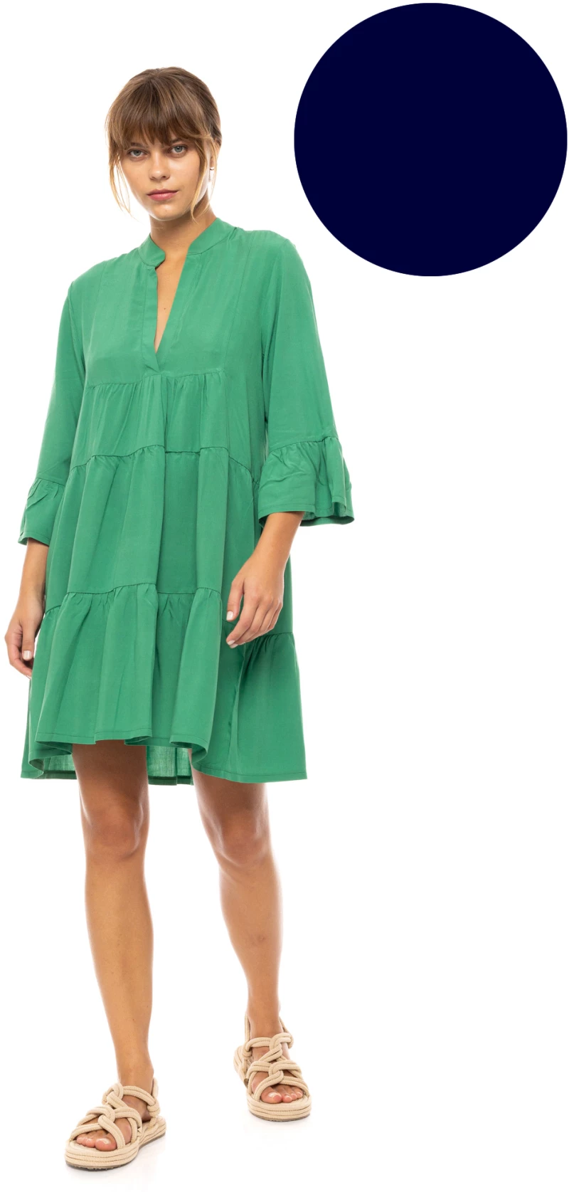 Γυναικείο Beachdress Pink Label -  Φόρεμα - Yacht Blue - Regular Fit - Viscose
