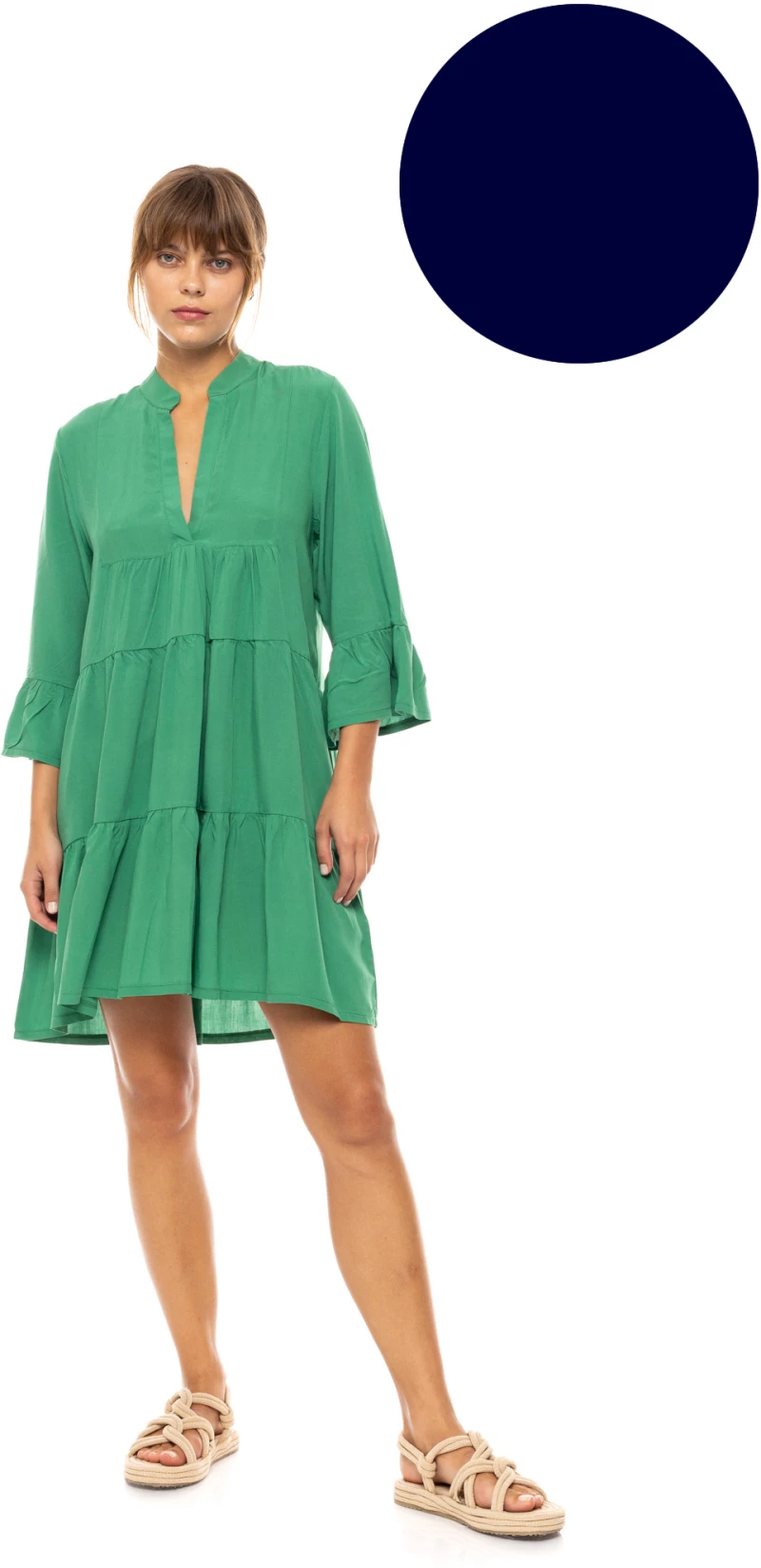 Γυναικείο Beachdress Pink Label -  Φόρεμα - Yacht Blue - Regular Fit - Viscose