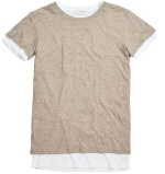 Μπλούζα Διπλή The Project Garments Double Crew Neck Wool Blend T-Shirt Beige