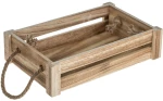 Διακοσμητικό Καλάθι Ξύλινο Μπεζκαφέ 31x20x7cm