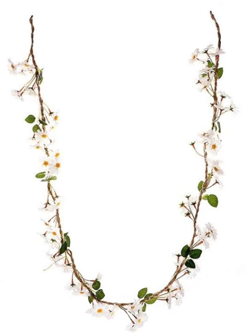 Γιρλάντα άνθη μαργαρίτας λευκά Η150cm
