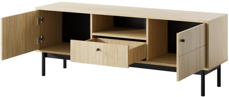 Έπιπλο τηλεόρασης Japandi Φυσικό Dab linea 153x56x39cm