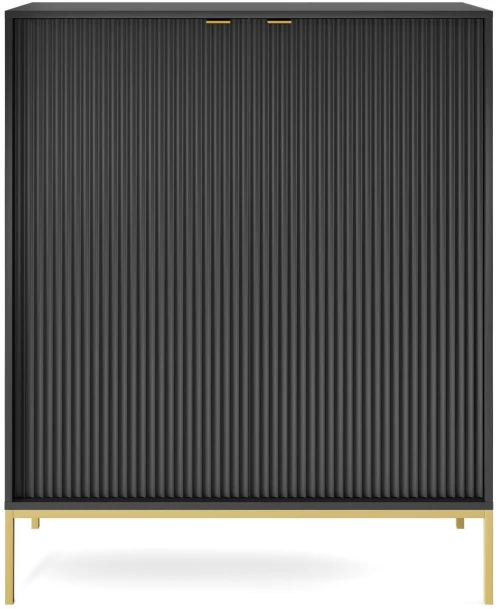 Μπουφές Nova Ανθρακί + Χρυσό 104x125x39cm