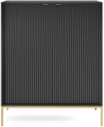 Μπουφές Nova Ανθρακί + Χρυσό 104x125x39cm