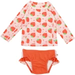 Zoocchini Σετ UV Μαγιώ και Μπλούζα Strawberry - 12-24m ZOO16404-12-24M Κορίτσι