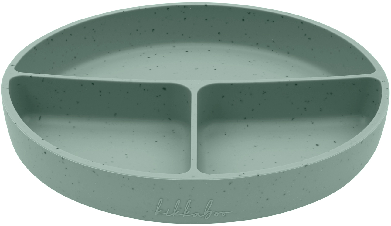 Kikka Boo Divided plate with suction base Platinum Silicone Sage 31302050032
