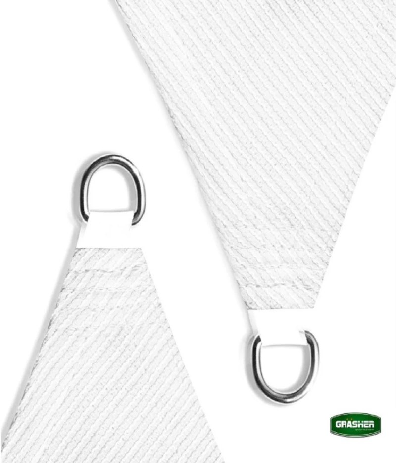 Grasher Ε220 Πανί σκίασης τρίγωνο με κρίκους 180gr/m²  5x5x5m Λευκό / 103789