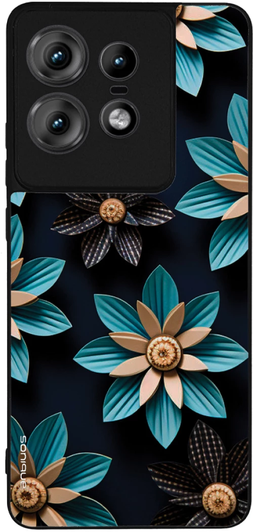 Θήκη Sonique 3D Flower Series για Motorola Edge 50 Pro 5G Γαλάζιο