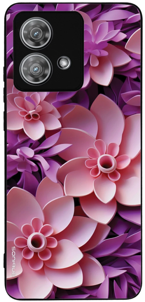 Θήκη Sonique 3D Flower Series για Motorola Edge 40 Neo 5G Ροζ