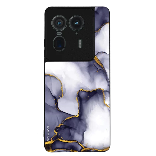Θήκη Sonique Marble Series για Motorola Edge 50 Ultra Μωβ Γκρι