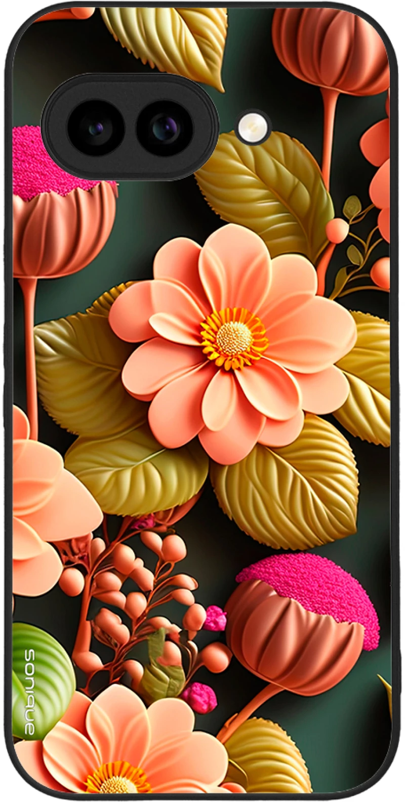 Θήκη Sonique 3D Flower Series για Google Pixel 9a 5G Σομόν