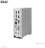 Club3D USB-C Docking Station με DisplayPort 4K PD Ethernet και συνδεση 3 Οθονών Ασημί (CSV-1568)