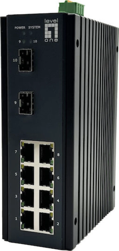 Level One IGU-1071 Managed L2 Switch με 8 Θύρες Gigabit (1Gbps) Ethernet και 2 SFP Θύρες
