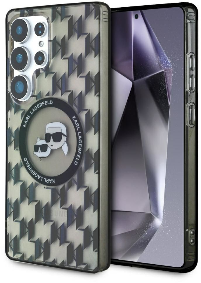 KARL LAGERFELD case for SAMSUNG S25 Ultra KLHMS25LHMCKMHK (Magnetic IML Metal Monogram KC Heads) black