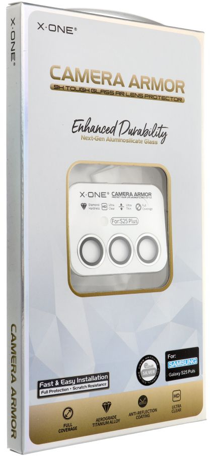 X-ONE Sapphire Camera Armor - for Samsung Galaxy S25 Plus - silver