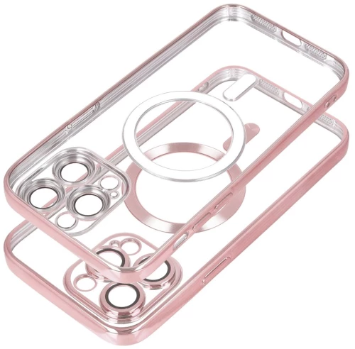 ELECTRO MAG COVER case compatible with MagSafe for IPHONE 16e rose gold