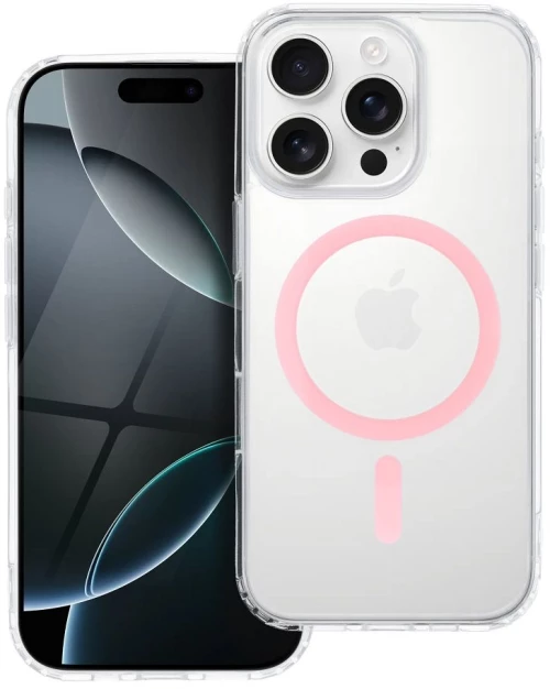 Drop Glue Colorful Ring Mag Cover compatible with MagSafe for IPHONE 11 pink