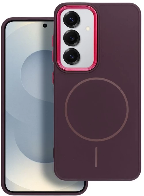 FRAME MAG COVER Case compatible with MagSafe for SAMSUNG A55 purple