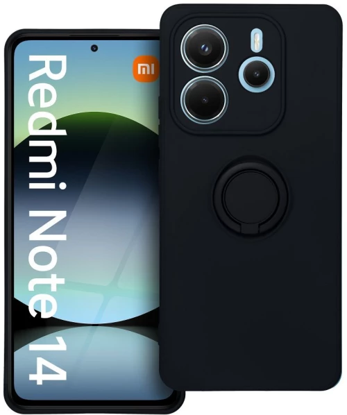 SILICONE RING case for XIAOMI Redmi Note 14 5G black