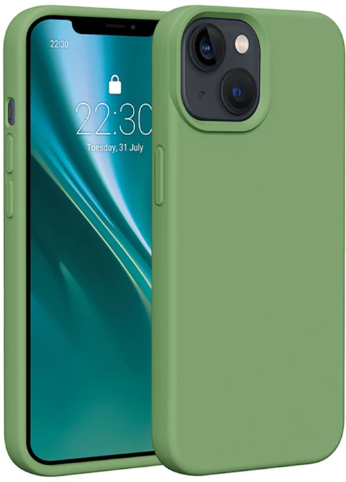 Etteri Silicone case for iPhone 14 6,1" light green